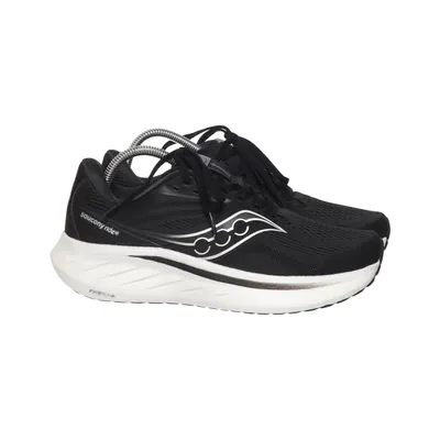 Running shoes (Black, White) from Saucony Leather