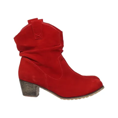 Bottes à talons (Rouge) de Andrea Conti Cuir