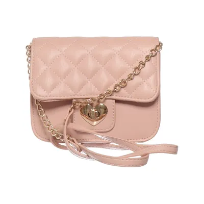 Schoudertas (Roze) van Glitter Polyester, Polyurethaan