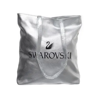 Handbag (Silver) from Swarovski Polyester, Polyurethane