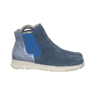 Bottines Chelsea (Bleu) de VitaForm Cuir