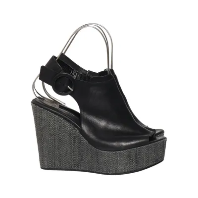 Wedges (Black, Gray) from Divine Follie Leather