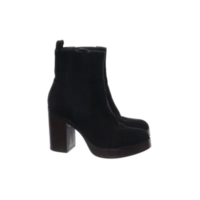 Heeled boots (Black) from Vox Faux suede