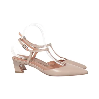 Højhælede sandaler (Beige) fra Bibi Lou Læder