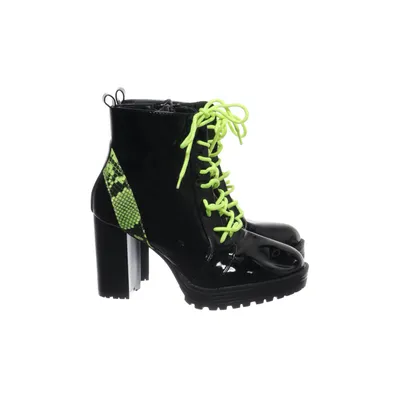 Laced boots (Black, Green) from La Bottine Souriante