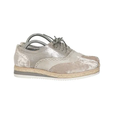 Brogue (Grijs, Zilver) van Ella Cruz Leer