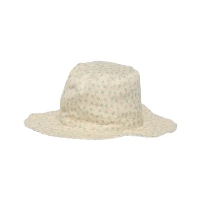 Bøllehat (Beige, Grøn) fra Filibabba Økologisk bomuld