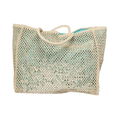 Strandtaske (Beige, Blå, Flerfarvet) fra Nashi Argan Polyester
