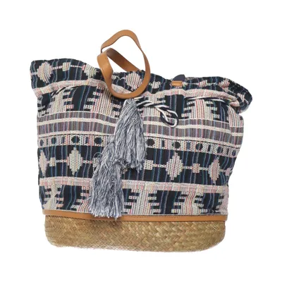 Håndtaske (Blå, Beige, Flerfarvet)