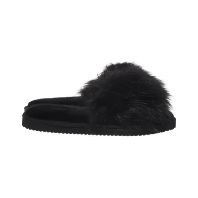 Chaussons (Noir) de Flip Flop Fausse fourrure