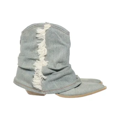Heeled boots (Blue) from Bershka