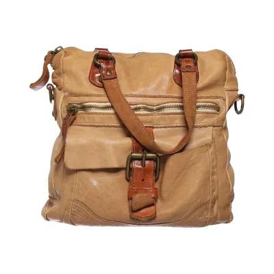 Shoulder-bag (Teodorano) from Campomaggi Leather, Cotton