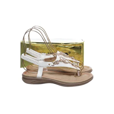Sandals (White, Gold) from Tulipano