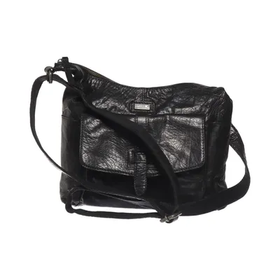 Shoulder-bag (Black) from Spikes & Sparrow Cotton, Leather, Polyester