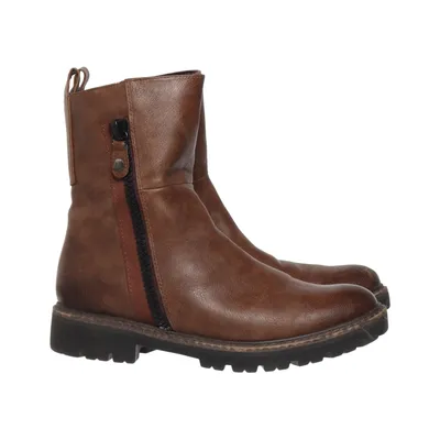 Ankle boots (Brown) from Marco Tozzi Leather