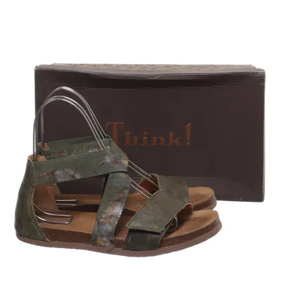 Sandalen (Groen, Meerkleurig) van Think! Leer, Suède