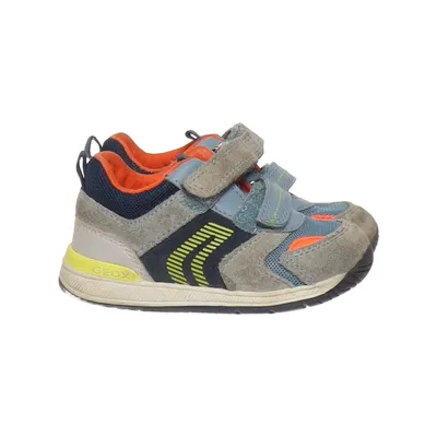 Trainingsschoenen (Grijs, Meerkleurig) van Geox Respira Leer