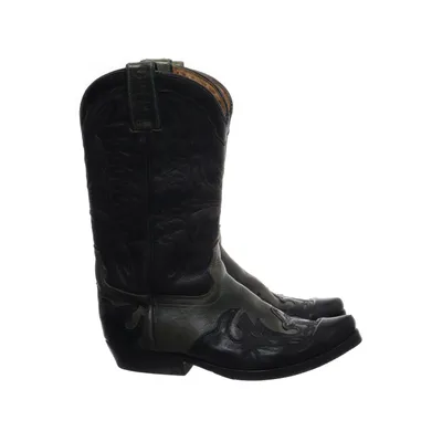 Cowboy boots (Black, Green)