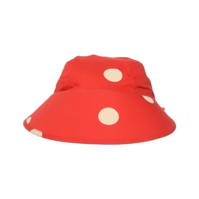Chapeau anti-UV (Rouge, Blanc) de Mini Rodini Coton biologique