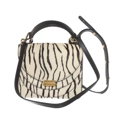 Shoulder-bag (Black, White) from Wandler Leather