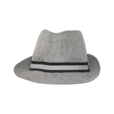 Chapeau Fedora (Gris) Polyester