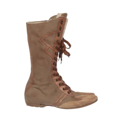 Laced boots (Beige) from Don Donna Leather