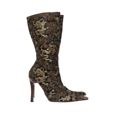 Heeled boots (Black, Multicolored) from Akira