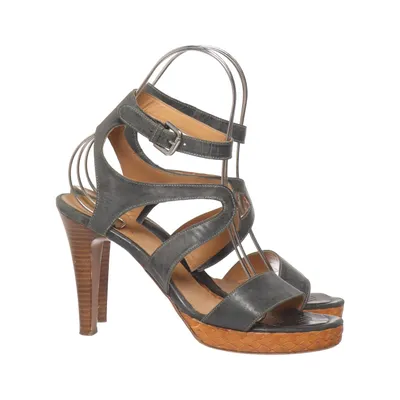High heel sandals (Gray, Brown) from Peperosa Leather