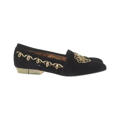 Mocassins (Noir, Or) de Sergio Rossi Cuir