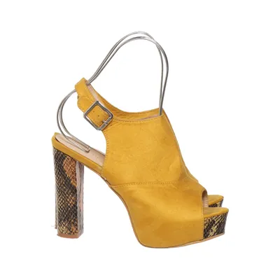 High heel sandals (Yellow, Brown, Multicolored) from Super Me Leather
