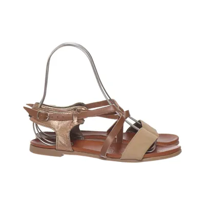 Sandals (Brown, Beige) from TopWay Leather