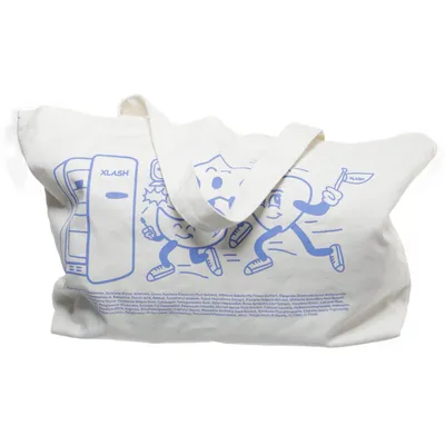 Canvas bag (Beige, Blue) from XLASH Cotton