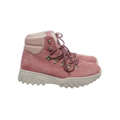 Laced boots (Pink) from Woden Leather