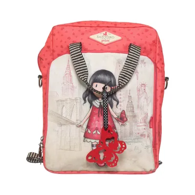 Backpack (Red, Multicolored) from Santoro Polyester, Polyurethane