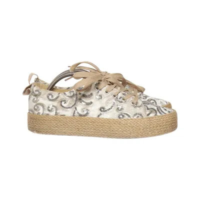 Espadrillos (Beige, Silverfärgad) från Peckott