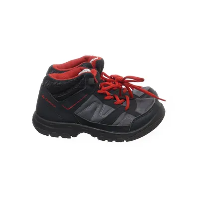 Hoge wandelschoenen (N HIKING 100 MID JR BLACK RED) van Decathlon