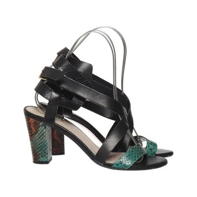 High heel sandals (Black, Multicolored) from Mellow Yellow Leather