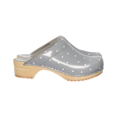 Clogs (Gray, White) from Sanita Leather