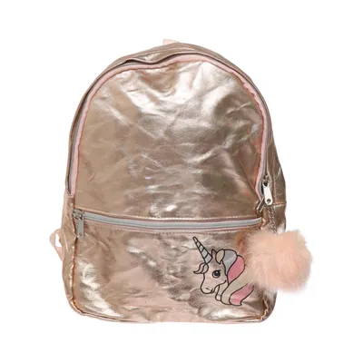 Backpack (Pink, Gold) from H&M Polyester, Polyurethane