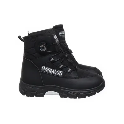 Laced boots (Black) from Fashion Sport