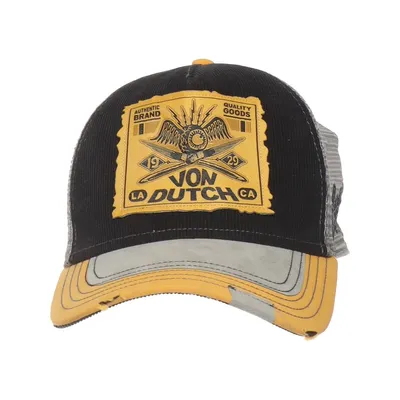 Truckerkeps (Svart, Grå, Gul) från Von Dutch Bomull, Polyester
