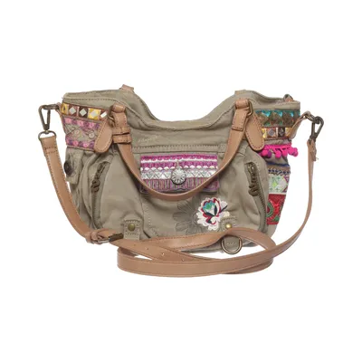 Shoulder-bag (Beige, Multicolored) from Desigual Cotton, Polyester, Polyurethane
