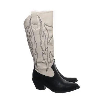 Cowboyboots (Svart, Vit) från Bershka