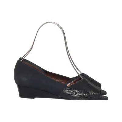 Chaussure compensées (Bleu, Noir) de Penelope Cuir