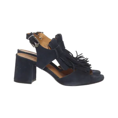 High heel sandals (Blue) Leather