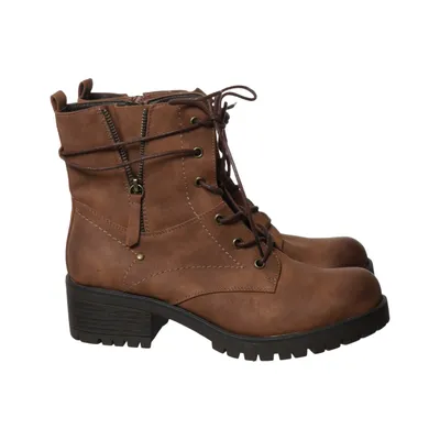Laced boots (Brown) from Young Spirit Leather