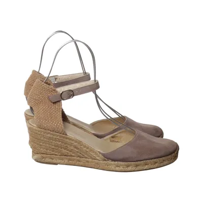 Chaussure compensées (Rose, Beige) de Macarena Cuir