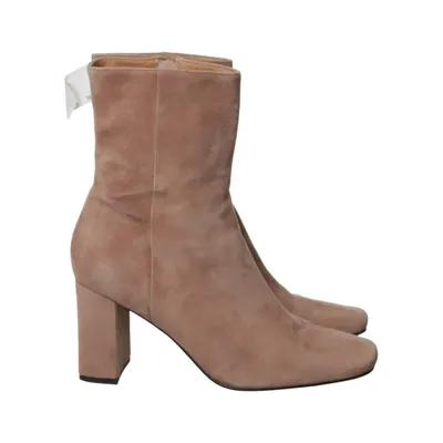 Heeled boots (Beige) from Bibi Lou Leather