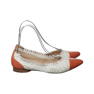 Ballet flats (White, Orange) from Bata Leather