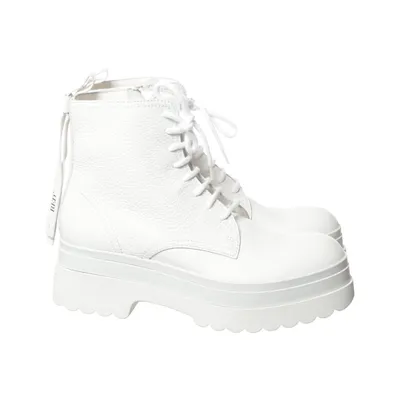 Bottes à lacets (Blanc) de Red Valentino Cuir